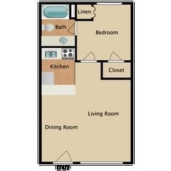 One Bedroom One Bathroom